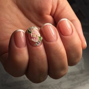 Мега модный маникюр гель-лаком на короткие ногти 2018 фото