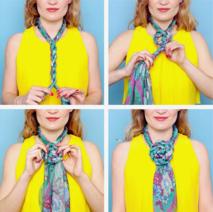 Как стильно завязать шарф: модные способы, тренды 2022, фото
