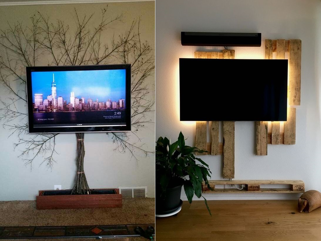 Как убрать провода от телевизора на стене