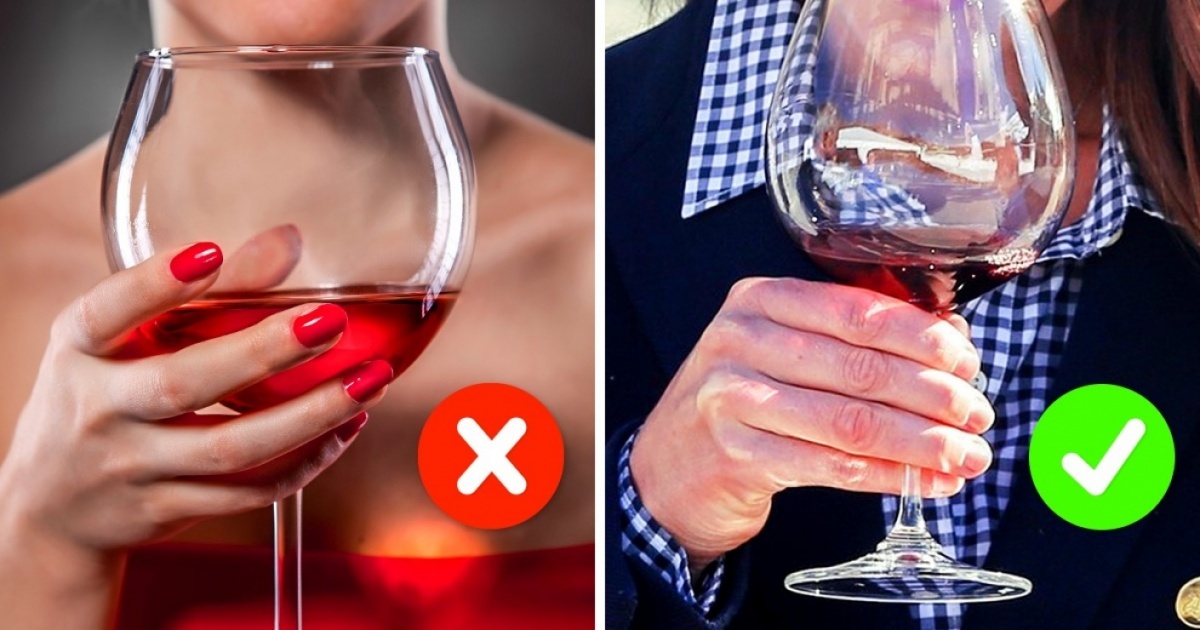 Как правильно держать бокал вина?