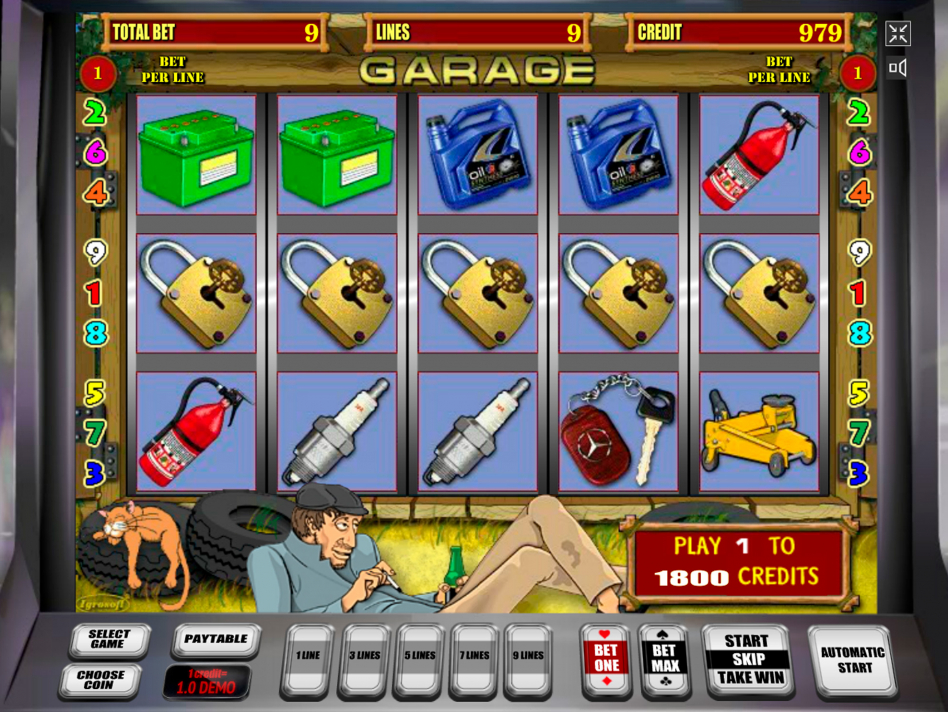 Как играть в онлайн игровой автомат Garage?