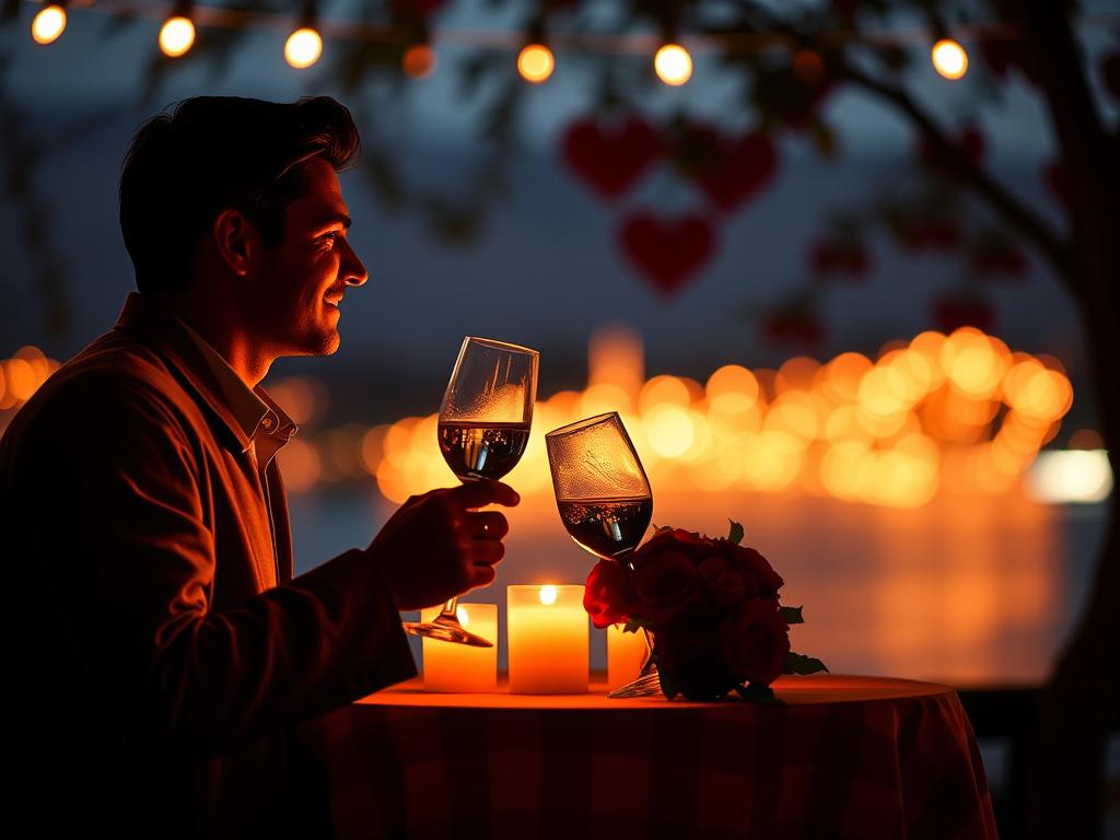 to celebrate a romantic eveningфото